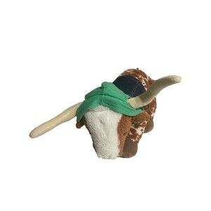 Build A Bear Longhorn Cow Brown & White Spotted Bull Plush With Outfit